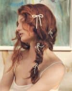 Pearl Bow Bun Pin - Image 4