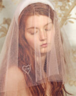 Embroidered Heart Veil