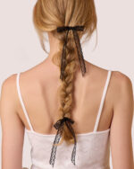 Dot Lace Bow Hairpins - Image 2