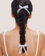 Heart Lace Bow Hair Pins - Image 3