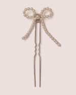 Pearl Bow Bun Pin - Image 2