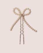 Pearl Bow Bun Pin - Image 4