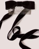 Velvet Bow Hair Comb - Image 6